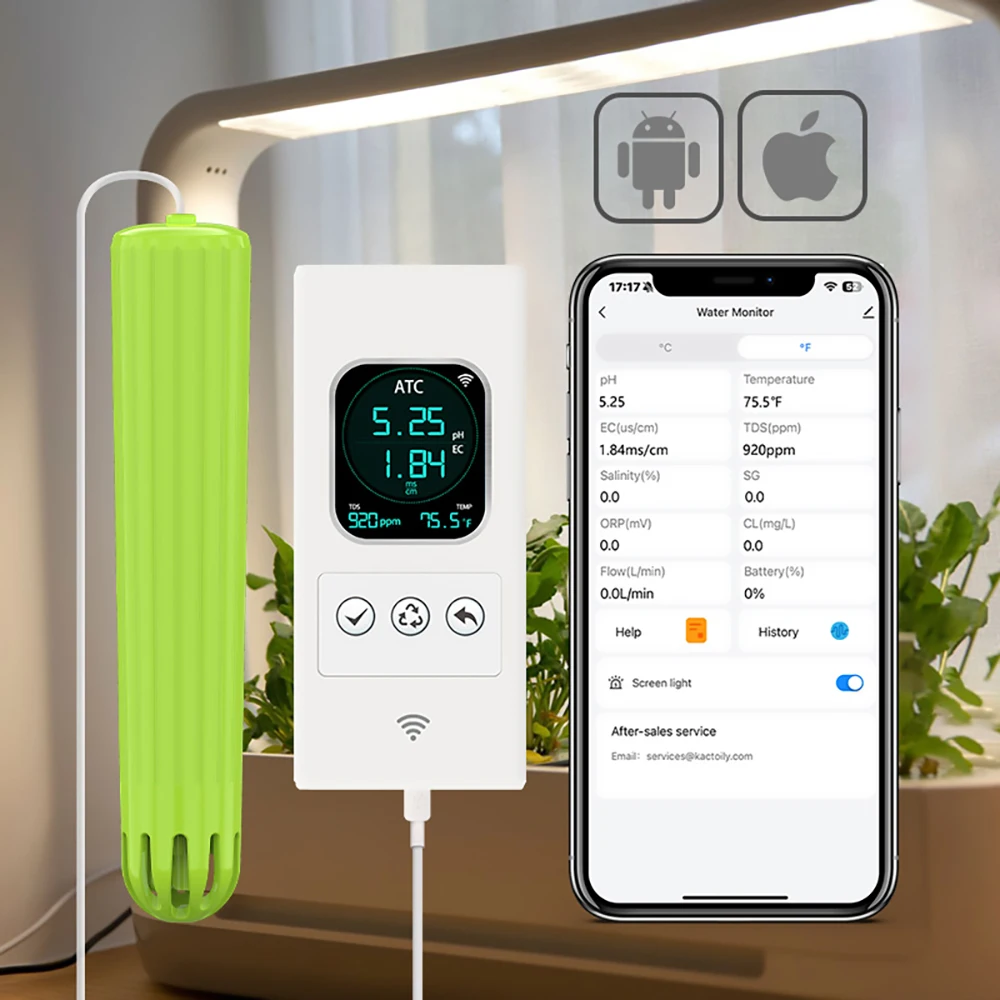 Urban Farming Indoor - Kactoily 4-in-1 WiFi Sensor Urban Farming